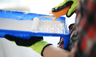 Woman Getting Ready To Paint Walls White