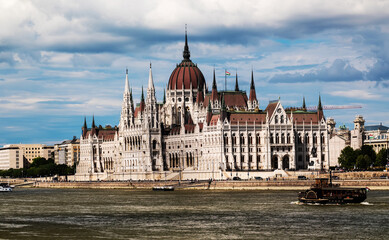 Hungarian Parliament Building In Budapest