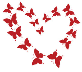 RED BUTTERFLY HEART