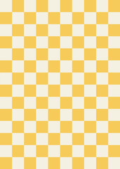 yellow and white checkered seamless pattern