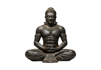 Obraz premium Ancient Meditating Warrior Statue