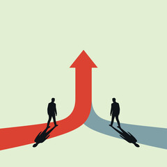 Business merger and cooperation concept vector illustration. Symbolizing agreement, teamwork, partnership, and collaboration in minimal design for corporate success and joint ventures.