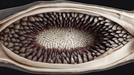 Close up view of sharks teeth and mouth detailed macro photography