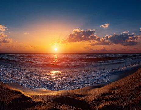 Scenic View of Beach during Sunset