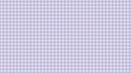 a seamless geometric diamond pattern background in a checkerboard layout with solid white heart shape centered in the composition. Palette mixture of lavender purple, light steel gray and white color,
