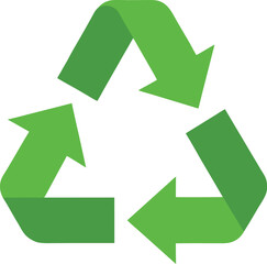 Green recycle symbol sustainable vector illustration eps icon transparent background