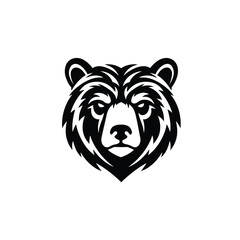 Black bear head logo stencil graphic Keywords: bear, head, logo, stencil, graphic, animal