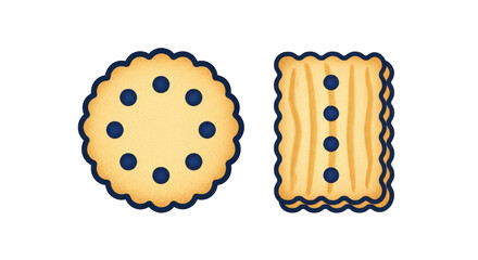 Isolated cookies collection with chocolate, bakery products and snack confectionery food