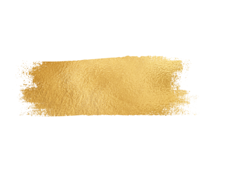 Luxury Gold Brush Stroke Banner, Metallic Foil Paint Texture transparent