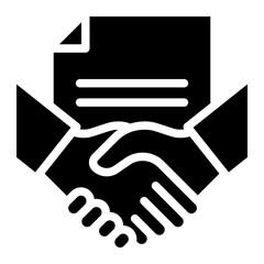 Agree  icon glyph style vector illustration