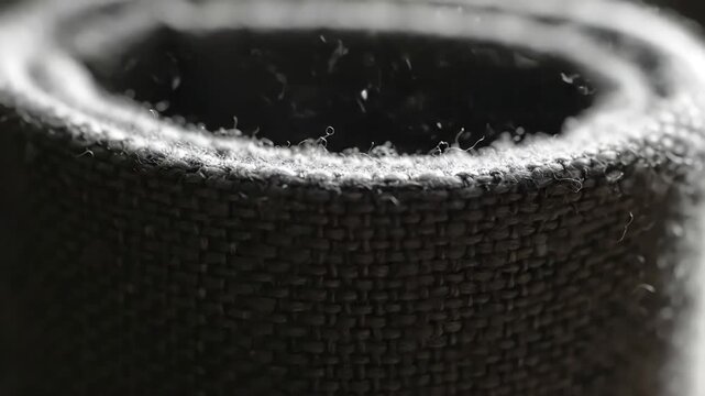 Fabric Loop Close-up loop fabric showing mote field; subtle movement; safe content; no faces; no trademarks scene 4