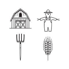 Vector illustration of a farm icon