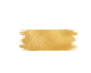 Gold Foil Brush Stroke Label, Shiny Metallic Highlight isolate