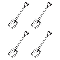 Vector illustration of a shovel 