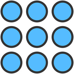 blue round apps icon