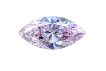 A large pink diamond with a blue tint