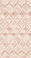 Elegant Floral Pattern in Soft Pink and Beige Tones.