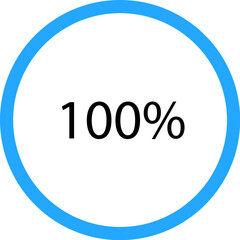 100% loading bar. 100 percent loading icon