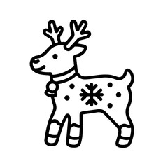 outline icon gingerbread deer vector on a white background
Vector outline icon of a holiday on a white background