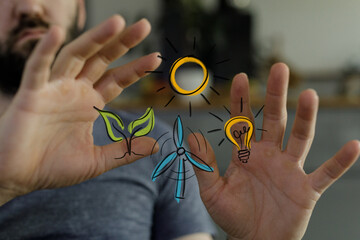 Eco-friendly concepts, renewable energy, sustainability, growth, innovation, clean energy, future,...