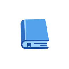 Minimalist Blue Book Vector Illustration with Bookmark