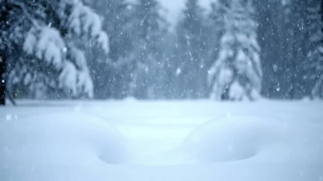 Weather Video Snow weather video falling snow and drift; seamless loop; no people, no logos; no faces; no trademarks scene 1