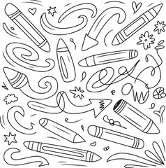Comic Burst Shapes and Arrow Lines
