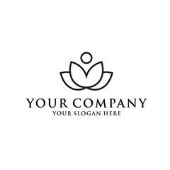 Feminine logo illustration for Spa, Energetic, Wellness, yoga, Cosmetics