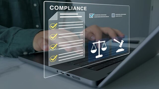 Compliance laws, rules, and policies to ensure fairness, transparency, and ethical business practices.Regulations, law, standards and requirements.Law regulation and compliance rules.