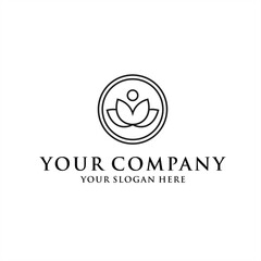 Feminine logo illustration for Spa, Energetic, Wellness, yoga, Cosmetics