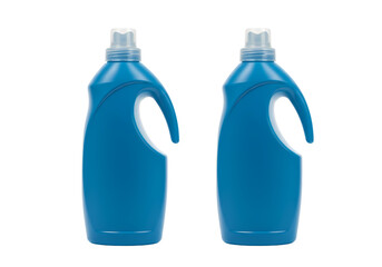 Twin Blue Laundry Liquid Bottles isolated on transparent background