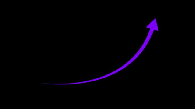 Business Growth And Success Cyber Arrow Infographics 4k animation of a business infographics with rising curves and bar stats appearing, symbolizing growth and success arrow rising transparent