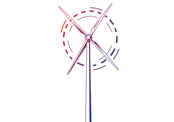 Pixelated Abstract Graphic with Gradient Colors on Dark Field isolated on transparent background