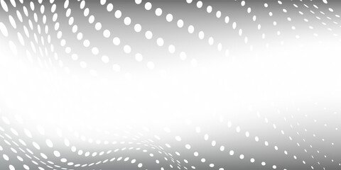 Naklejka premium Dotted lines background with metal mirror texture. Chrome gradient surface with light abstract modern