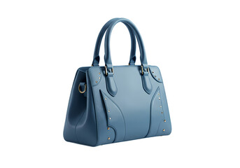 Sophisticated Teal Handbag: Modern Women's Fashion Accessory Isolated on White. Elegant Structured Purse, Luxury Style, and Contemporary Design for Retail. isolated on transparent background