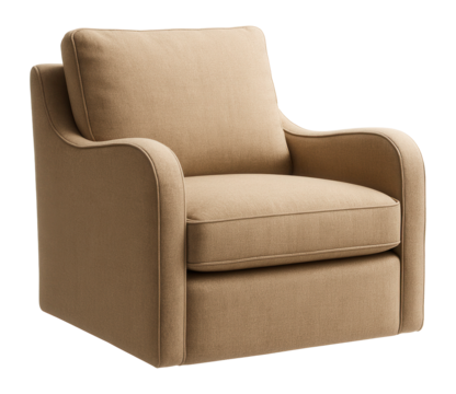A cozy upholstered armchair with hidden storage, ideal for a reading nook in a hobby space.