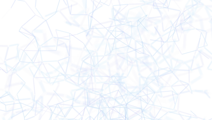 Abstract network connections in blue, against a clean white background, representing concepts such as digital connectivity, data flow, and techn