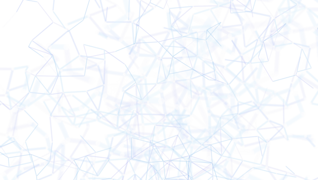 Abstract network connections in blue, against a clean white background, representing concepts such as digital connectivity, data flow, and techn