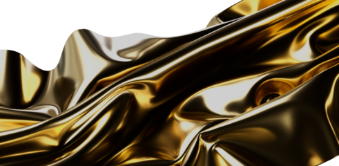 A stunning image featuring abstract gold fabric with elegant folds and a luxurious sheen. Perfect for designs needing glamour, opulence and rich