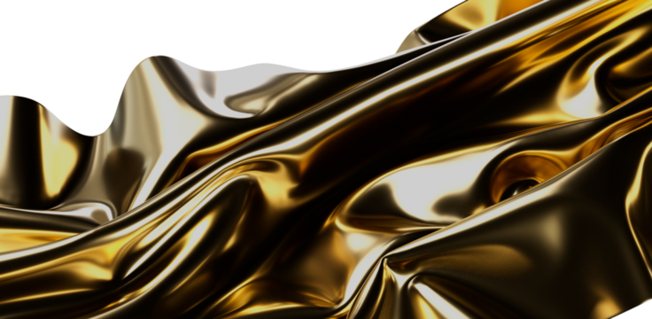 A stunning image featuring abstract gold fabric with elegant folds and a luxurious sheen. Perfect for designs needing glamour, opulence and rich