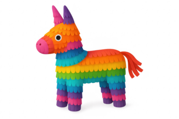 Donkey piñata bringing colorful party fun