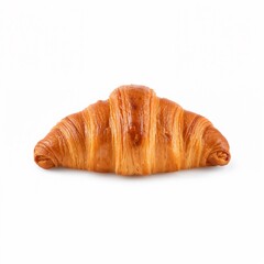 Fresh croissant isolated on pure white background