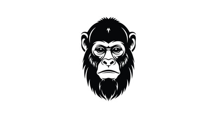 Gorilla ape head logo illustration monkey primate