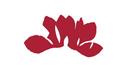 Red flower silhouette