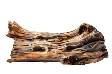 AI Image Showcase of Aged Driftwood Isolated on Black Background Emphasizing Natural Textures