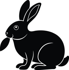 Cute pink cartoon baby bunny vector illustration for Easter holiday art