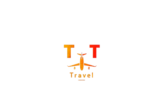 AI Image: Minimalist travel logo design with a plane and bold letter T, conveying journey and