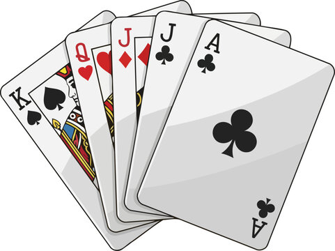 pokers grand reveal a commanding hand symbolizing luck, skill, and triumph, isolated on transparent background