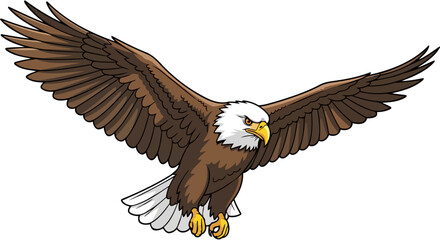 Obraz premium unyielding spirit mighty bald eagles grand descent, a symbol of unwavering freedom, isolated on transparent background
