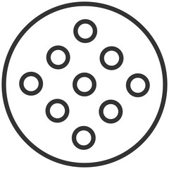 black outline cookies icon